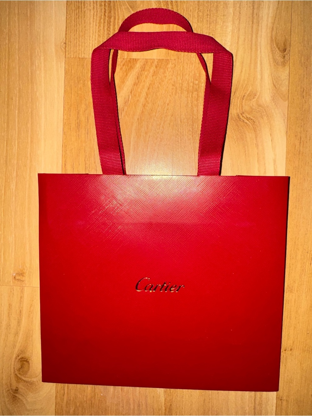 Cartier Red Gift Bag with Signature Logo
